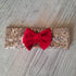 EDITION LIMITÉE Bandeau rouge, or, argent nœud, buns ou simple en velour ou à sequin extensible 5 couleurs